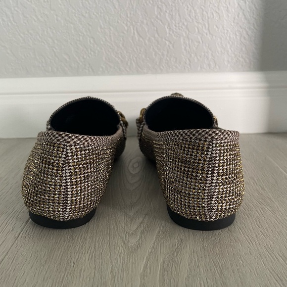 NWOT Kurt Geiger Gold Chelsea Leather Loafers, size 40 (9) women’s glam flats - Picture 5 of 7